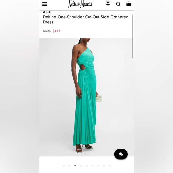 A.L.C.
Delfina Pleated One-Shoulder Gown - Picture 3 of 9